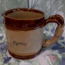 Cheddar England Greyhound Dog Handle Barker Stoneware Souvenir Coffee Tea Cup Mug