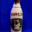Kahlua Souvenir Ceramic Glass Bottle Mexican Hand Made in Mexico