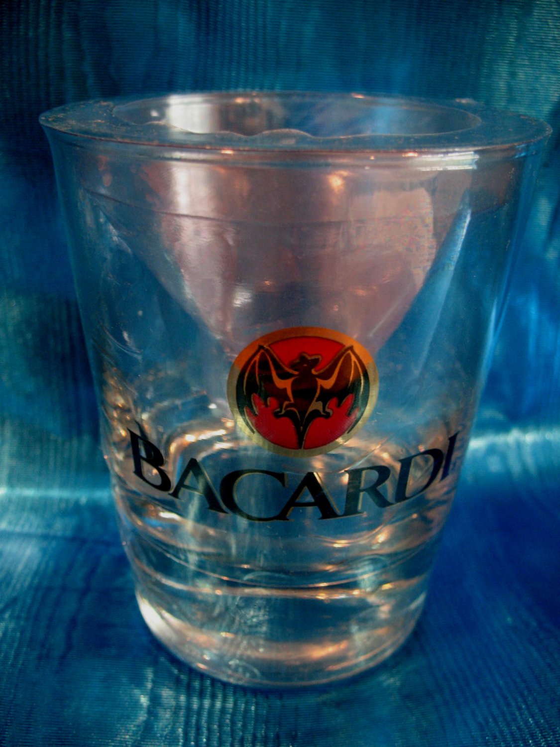 Bacardi Rum Glass Souvenir Highball Glass Bat Logo NEW SEALED