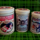 Vintage Watkins Canister Tins Set of 3 Collector 1868 - 1993 Heritage Edition