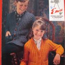 Vintage Emu Triple Knit or Double Knitting Pattern Childrens Sweater Jacket Sizes 25 - 32 Inches