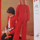 Vintage Emu Double Knitting Pattern Childrens Cardigan Sweater Trousers Sizes 24 - 34 Inches