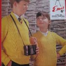Vintage Emu 4 Ply or Double Knitting Pattern Childrens Pullover Sweaters Sizes 26 - 34 Inches