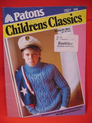 Patons Classics 9 Knitting Patterns Childrens Sweaters Cardigans 24" - 38"