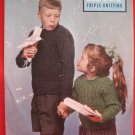 Patons Ariel Triple Knitting Patterns Children 2 -13 Years Pullover Sweaters