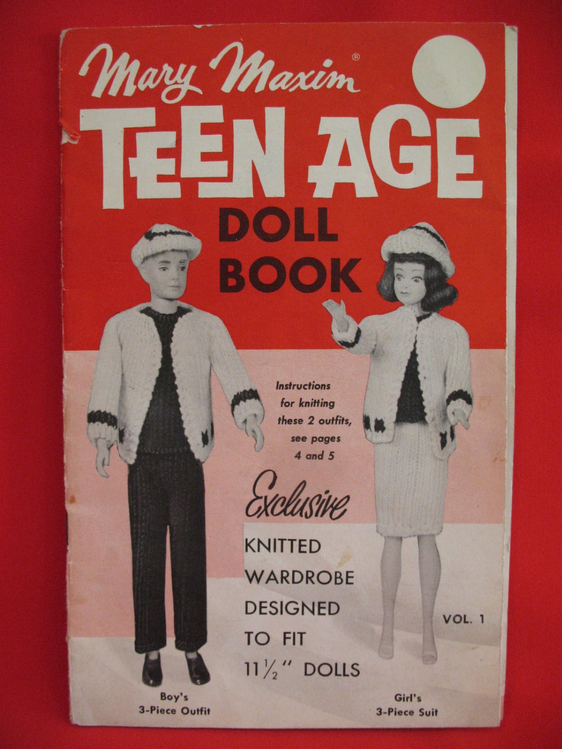 Mary Maxim Vintage Knitting Patterns Barbie Dolls Teenage Doll Book