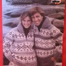 White Buffalo Wool Cowichan Vintage Knitting Patterns ADULTS Pullover Sweater Bomber Jacket Cardigan