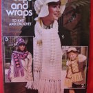 Leisure Arts Crocheting and Knitting Patterns ADULTS Caps Wraps Scarves