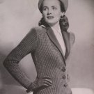 Vintage 1946 Columbia Fashions Hand Knits Knitting Patterns LADIES Jacket Dress Skirt Coat etc
