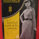 RETRO Vintage 1936 Monarch Hand Knits Knitting Patterns LADIES and GIRLS Dress Suit Sweater Pullover