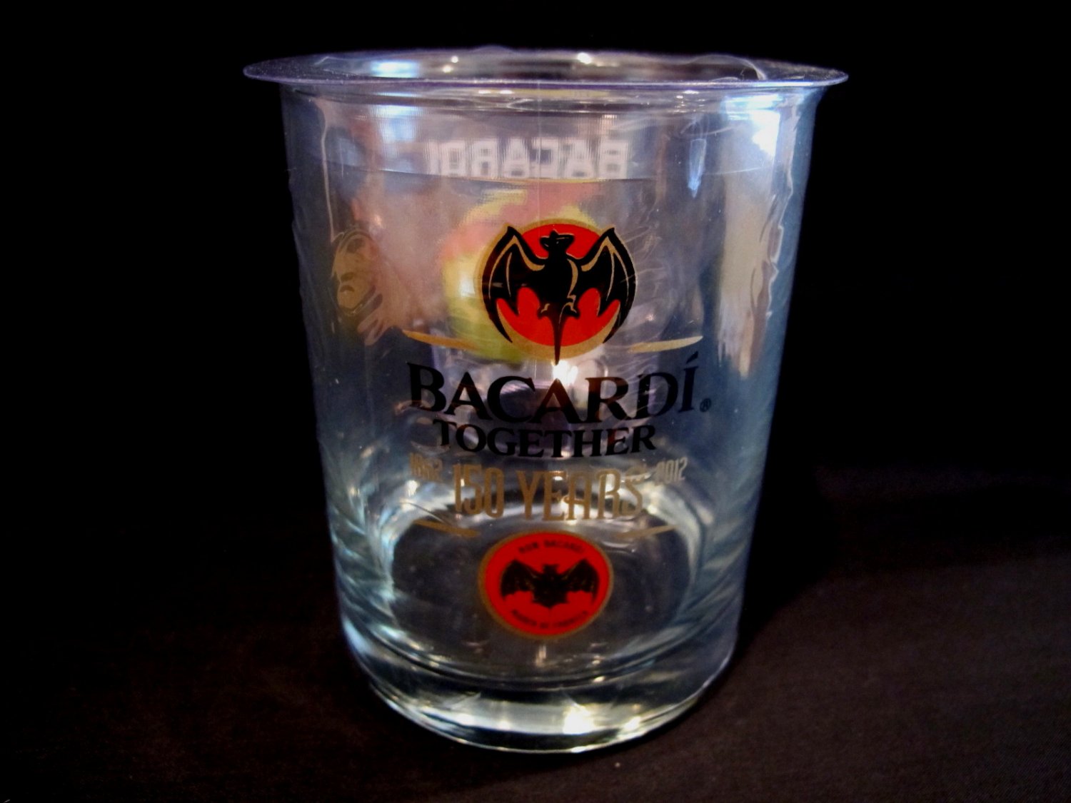 Bacardi Rum Souvenir Highball Glass Bat Logo New Sealed Limited Edition