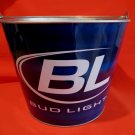 BUDWEISER BUD LIGHT BEER Ice Bucket Collector Tin Metal Souvenir BL BLUE