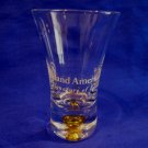HOLLAND AMERICA Cruise Lines Ship Shot Glass Souvenir YELLOW GOLD Bubble Bead