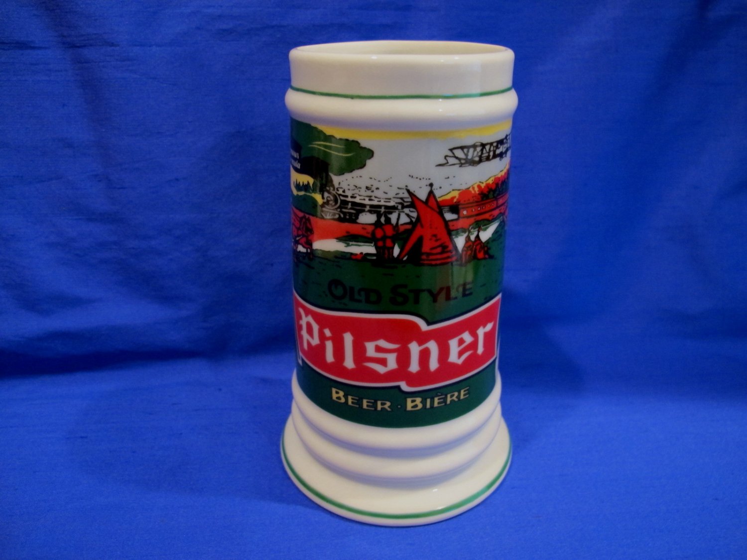 Old Style PILSNER BEER MUG Glass Souvenir Collector Vintage Collectible
