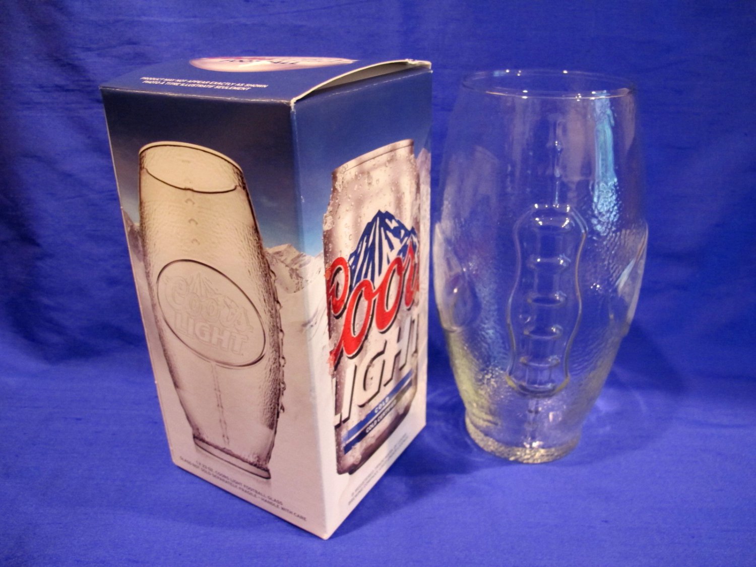 COORS LIGHT FOOTBALL BEER Glass Souvenir Collector Collectible