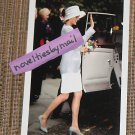 Princess Diana photo 4x6 -  gray & white suit to car ~