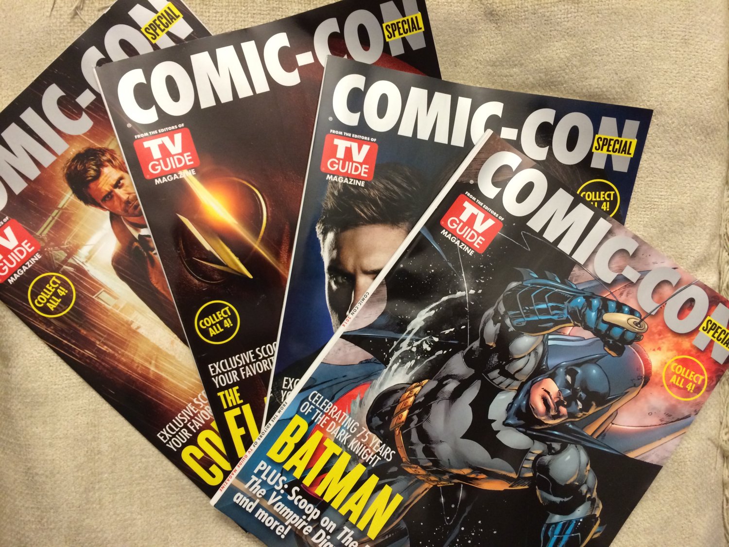 SDCC 2014 TV Guide Exclusives with all 4 different covers
