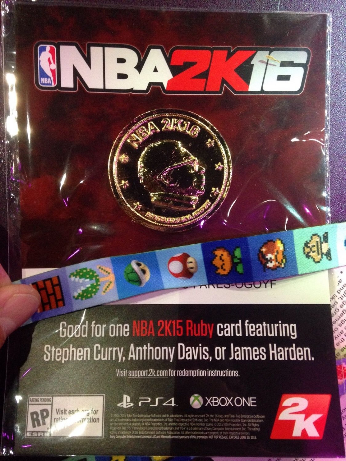 E3 2015 Exclusive NBA 2K15 Ruby card code