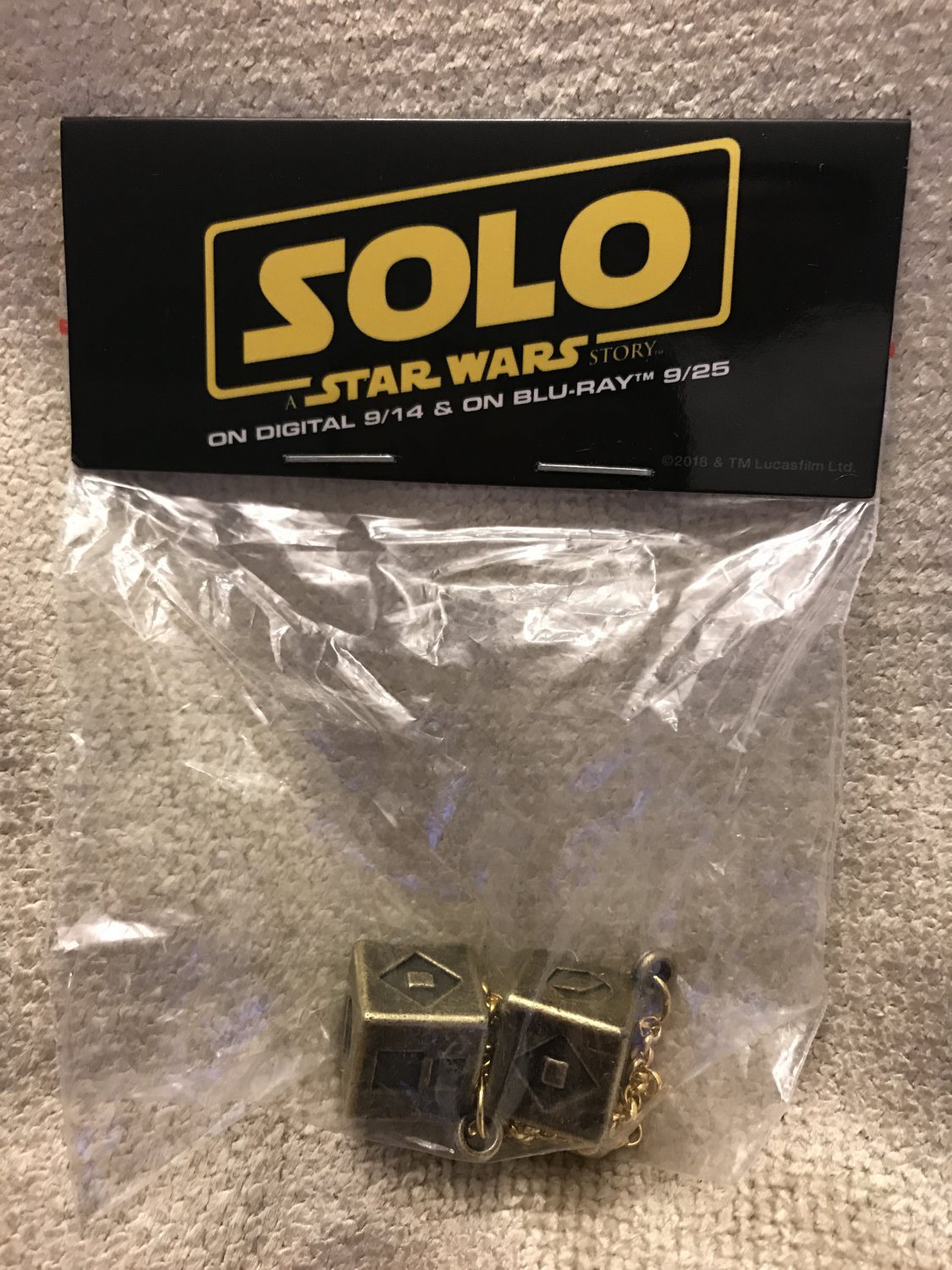SDCC 2018 Exclusive Han Solo Dice from Millennium Falcon Experience