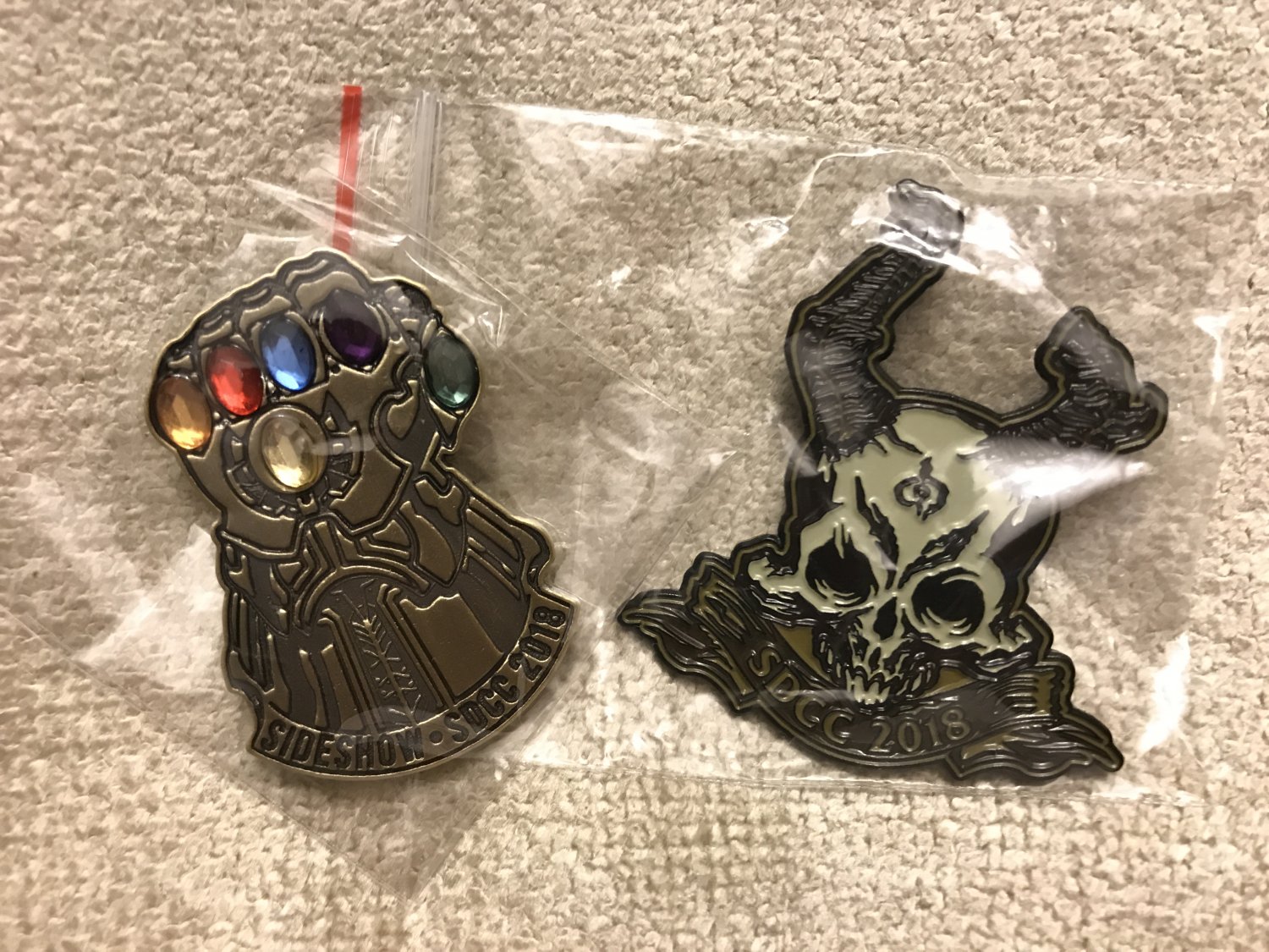 SDCC 2018 SideShow pins - Court of the Dead & Marvel