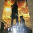 SDCC 2019 - CBS Star Trek Picard Patrick Stewart Signed Poster with Pin - Extremely Rare