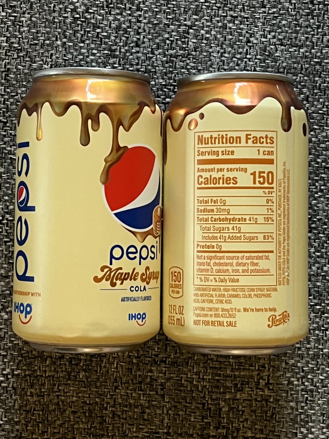 Pepsi maple syrup cola