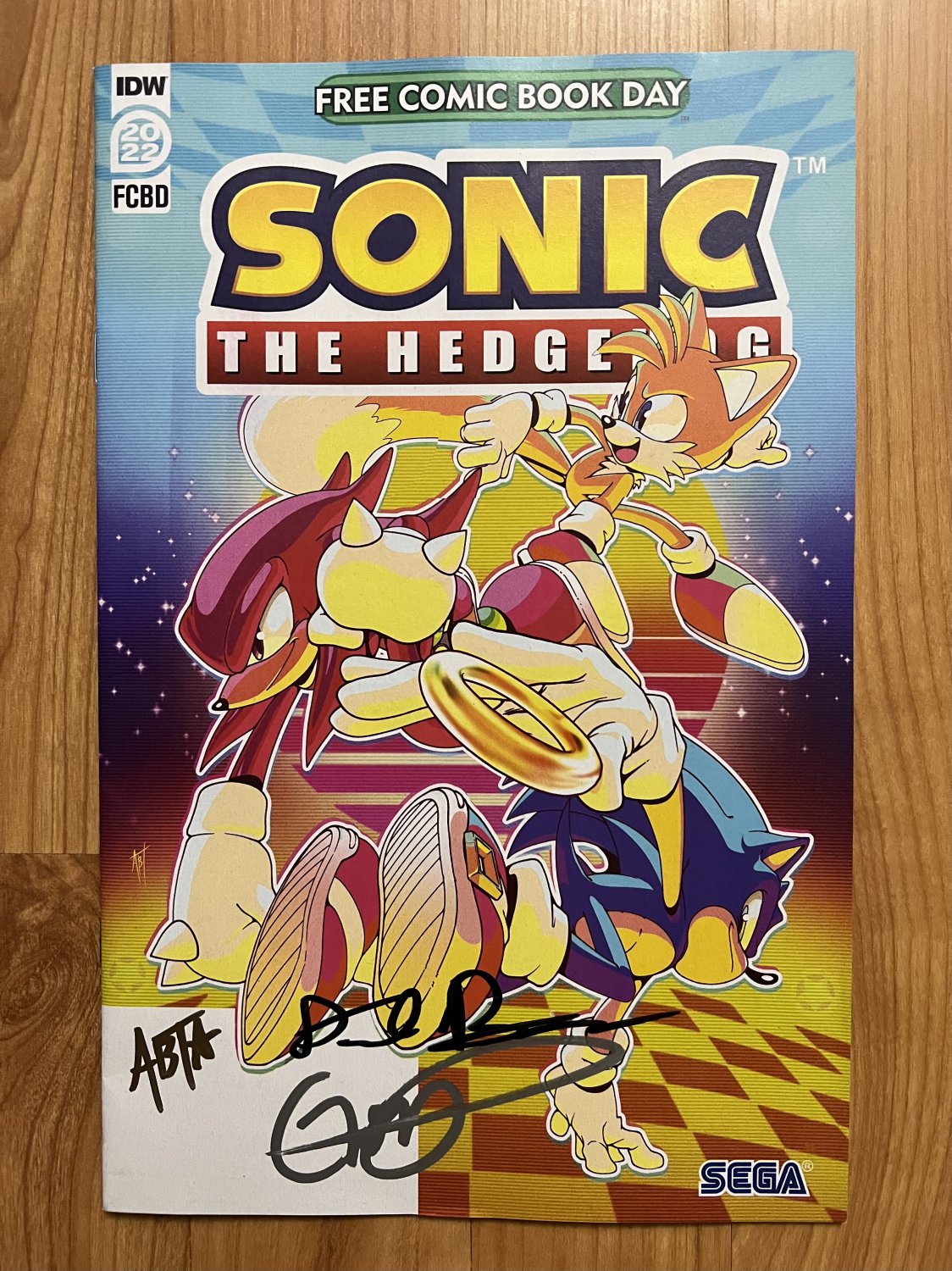 SDCC 2022 Sonic the Hedgehog signing comic book