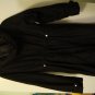 Weatherproof long black winter coat, size S, with hood excellent condition