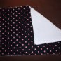 Handmade Black with Pink Polka Dots Burp Cloth