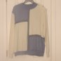 Alfred Dunne Womans Blue White Top Long Sleeve Buttons 2X