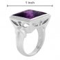 Purple silver ring 02075445