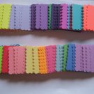 Rainbow Square Scalloped tags-Qty 25