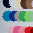 Rainbow round Scalloped tags-Qty 25
