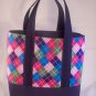 Mini Tote in Argoyle and Navy