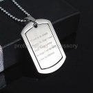 HZ3006 Men Stainless Steel Silver Bible Tag Necklace