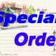 Special Order