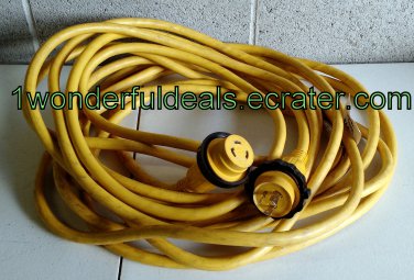 RVMATE 50ft Marine Shore Power Cord - 30A 125V Boat Extension Cord With LED Indicator