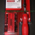 Craftsman Ratcheting Magnetic Screwdriver 47144 Aircraft Quality 25 Bits Storage