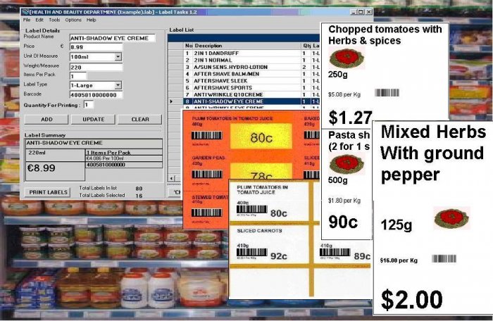 Label Tasks 1.2 - Shelf label management software for retailers
