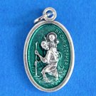 St. Christopher Green Enamel M-220 St. Christopher Green Enamel M-220