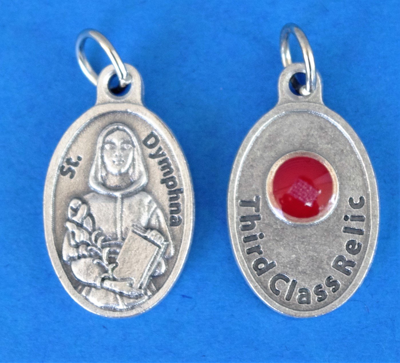 St dymphna third class relic medal m 216