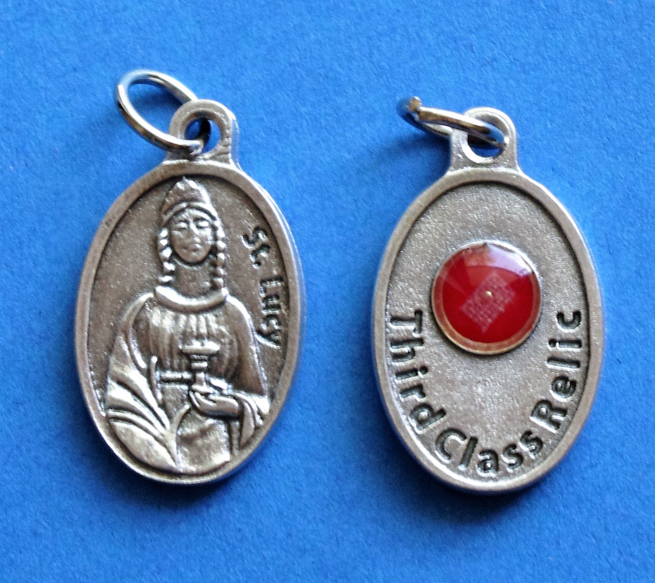 St. Lucy Third Class Relic Medal M-217