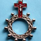 RR-21 Red Crucifix Rosary Ring RR-21 Red Crucifix Rosary Ring