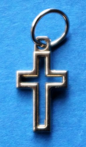 Modern Cut Out Cross Charm B-94