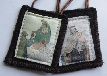 St. Simon Woven Medallion Wool Scapular S-23