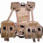 Desert Camo Tactical Assault Vest with Hydration Pouch