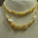 3 Piece Necklace Set Calcite Nuggets Double Strand