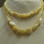 3 Piece Necklace Set Calcite Nuggets Double Strand
