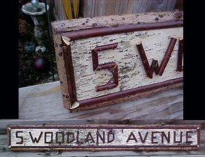  Birch Bark Red Twig Resort Camp Name Street Sign Custom Made