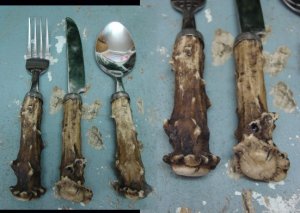 Rustic Deer Antler Northwoods Flatware 3 Piece Silverware Set